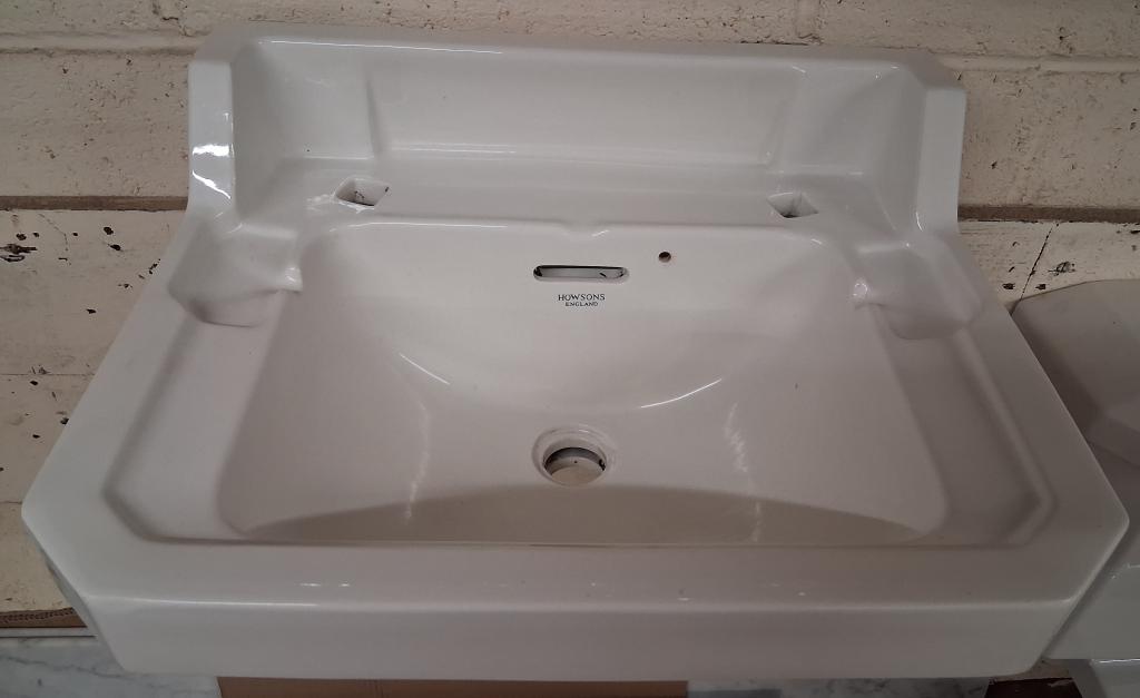 <p>Original Wash Basin named HOWSONS</p><p>51 cm wide x 44 cm deep</p>
